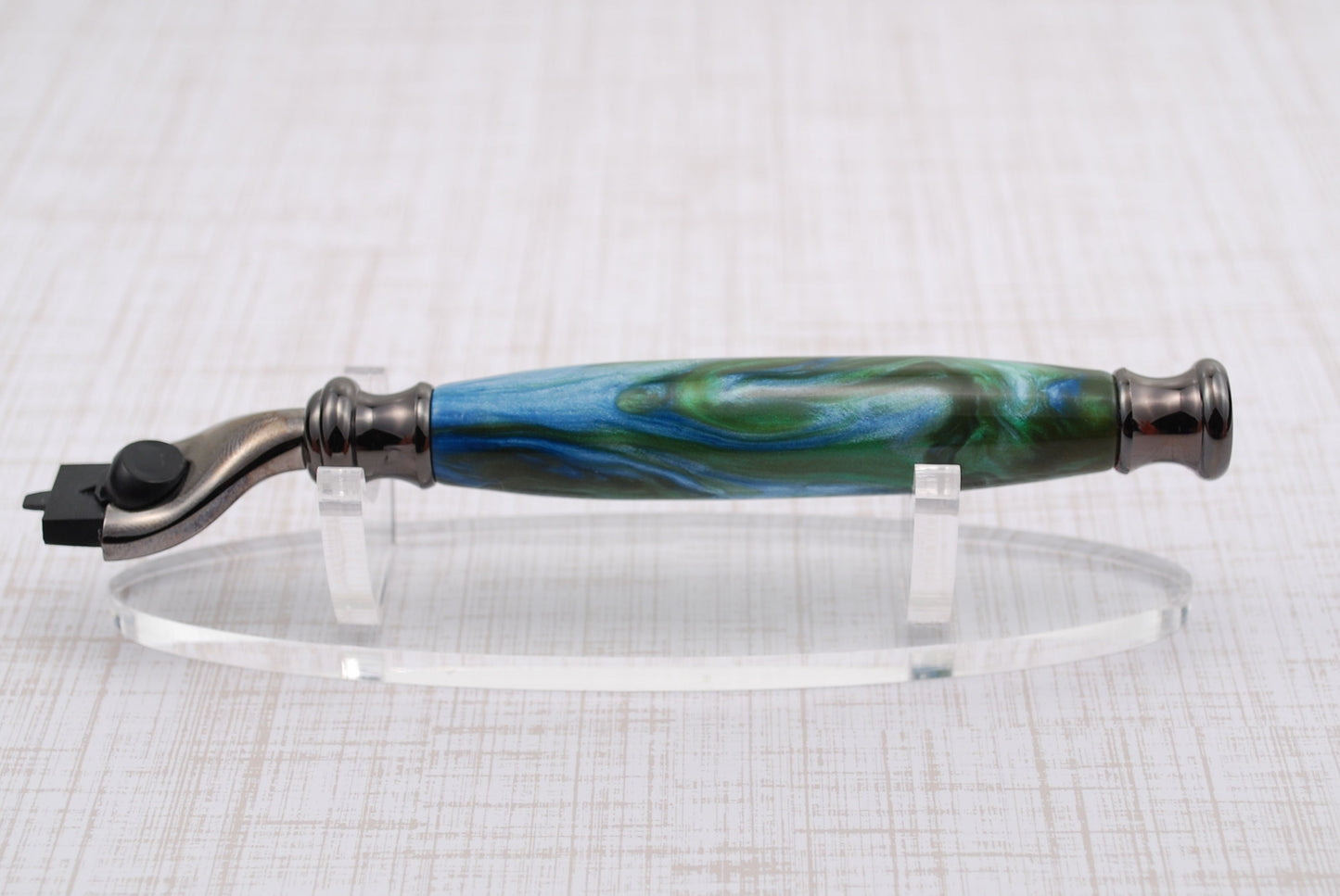 Mach3 Razor - Chrome with a Green and Blue Resin Handle