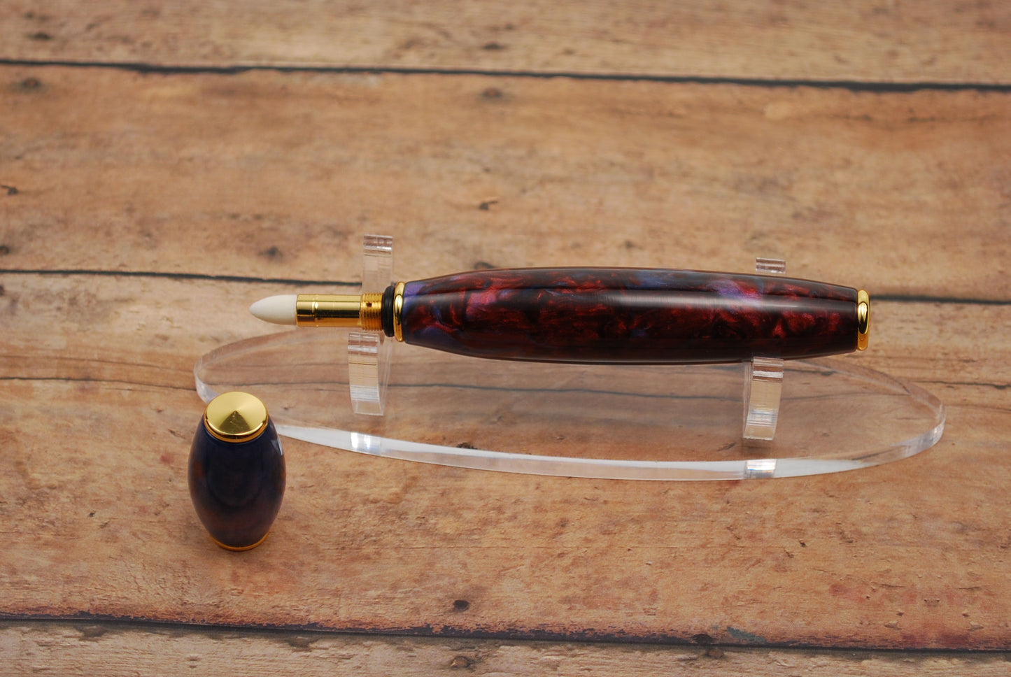 Perfume Fragrance Applicator - Purple and Antique Red Resin Barrell