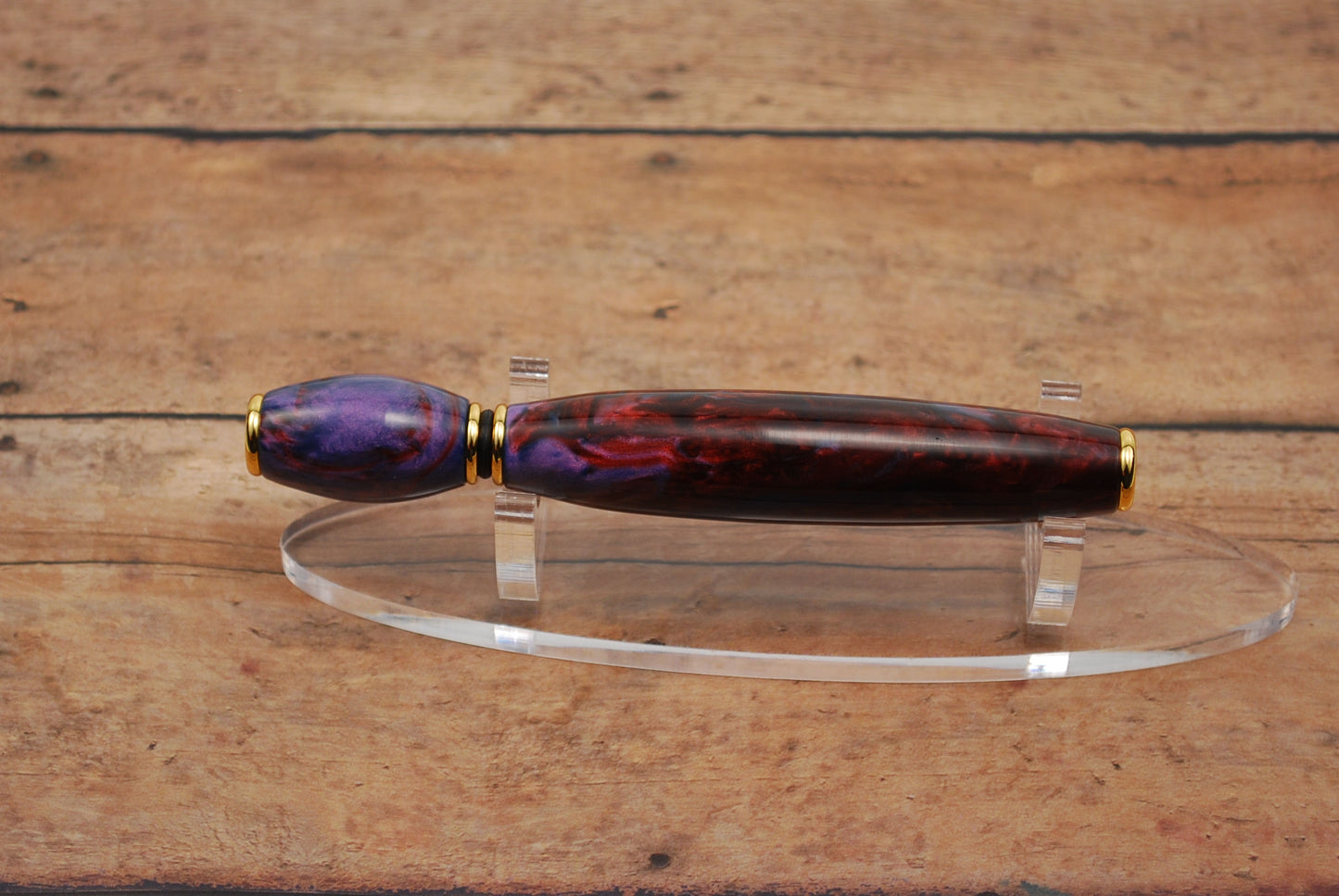 Perfume Fragrance Applicator - Purple and Antique Red Resin Barrell